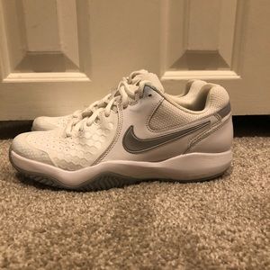 Women’s White Nike Tennis Court Shoes